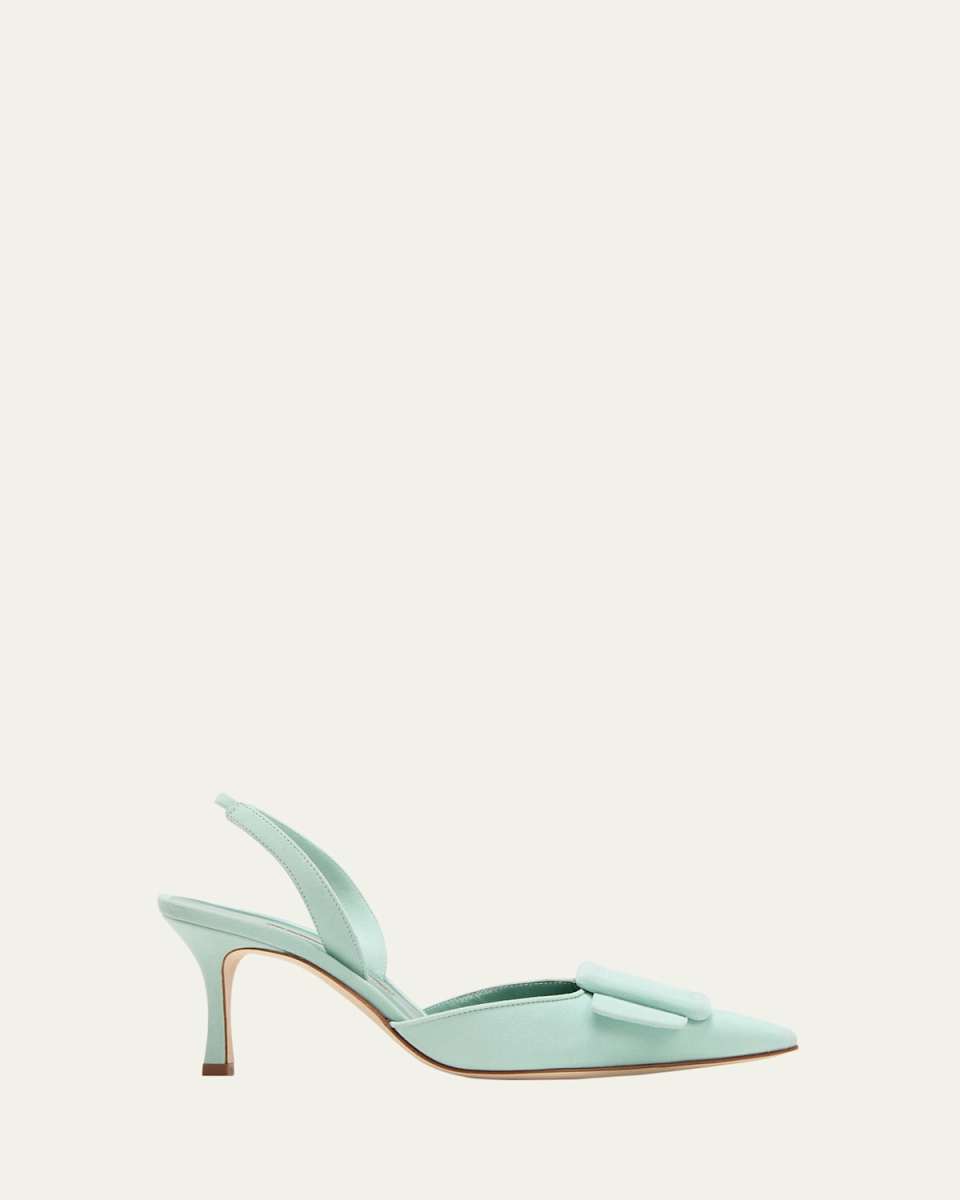 Maysli Suede Buckle Halter Pumps
